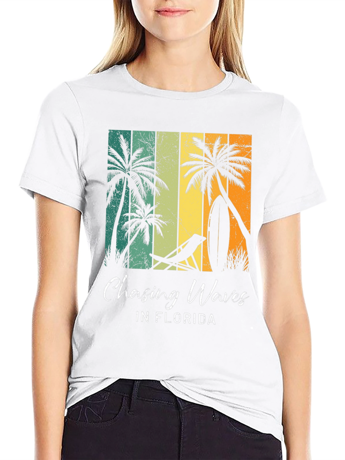 Chasing Waves Florida T-Shirt - Retro Beach Design
