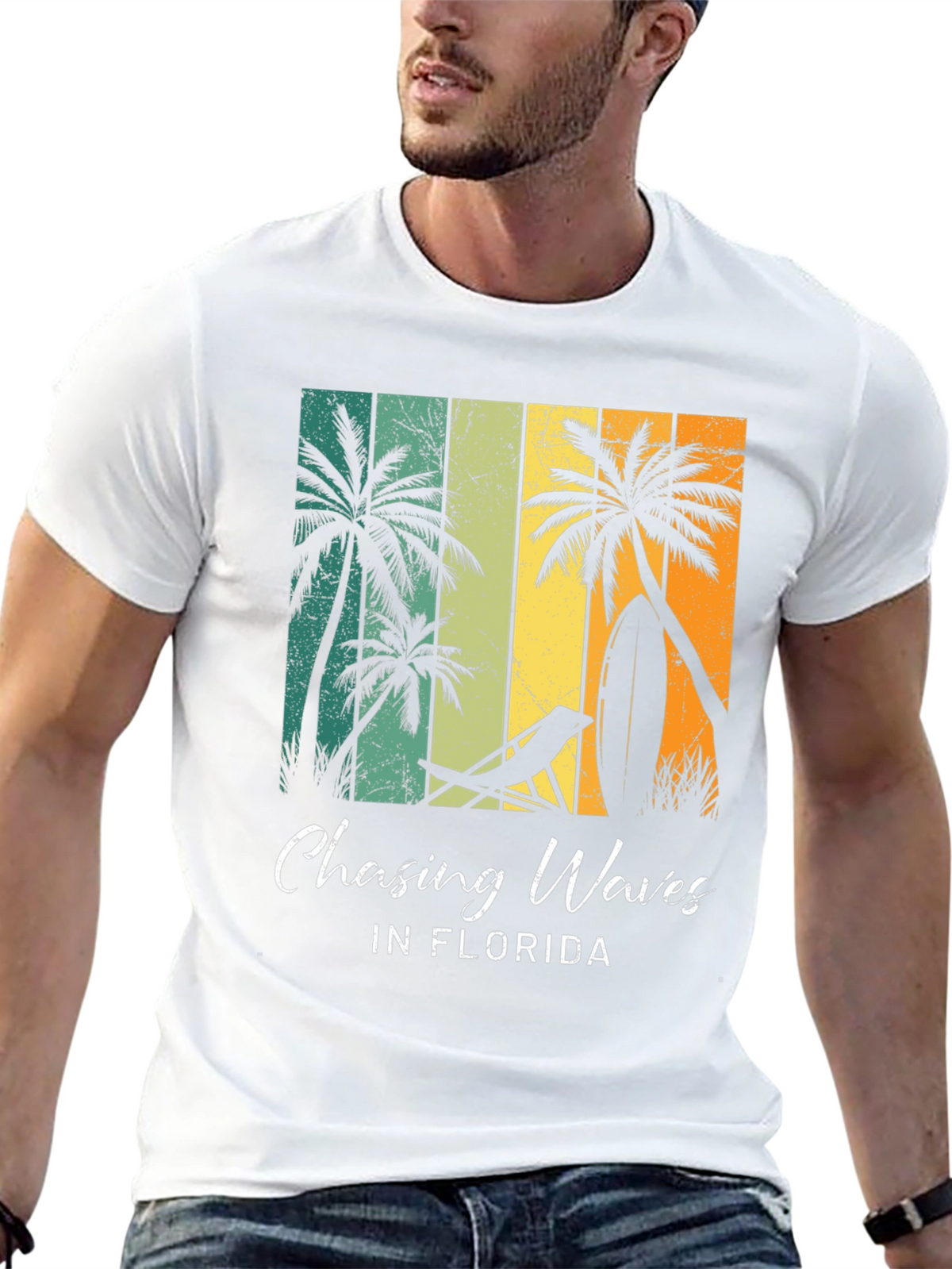 Chasing Waves Florida T-Shirt - Retro Beach Design