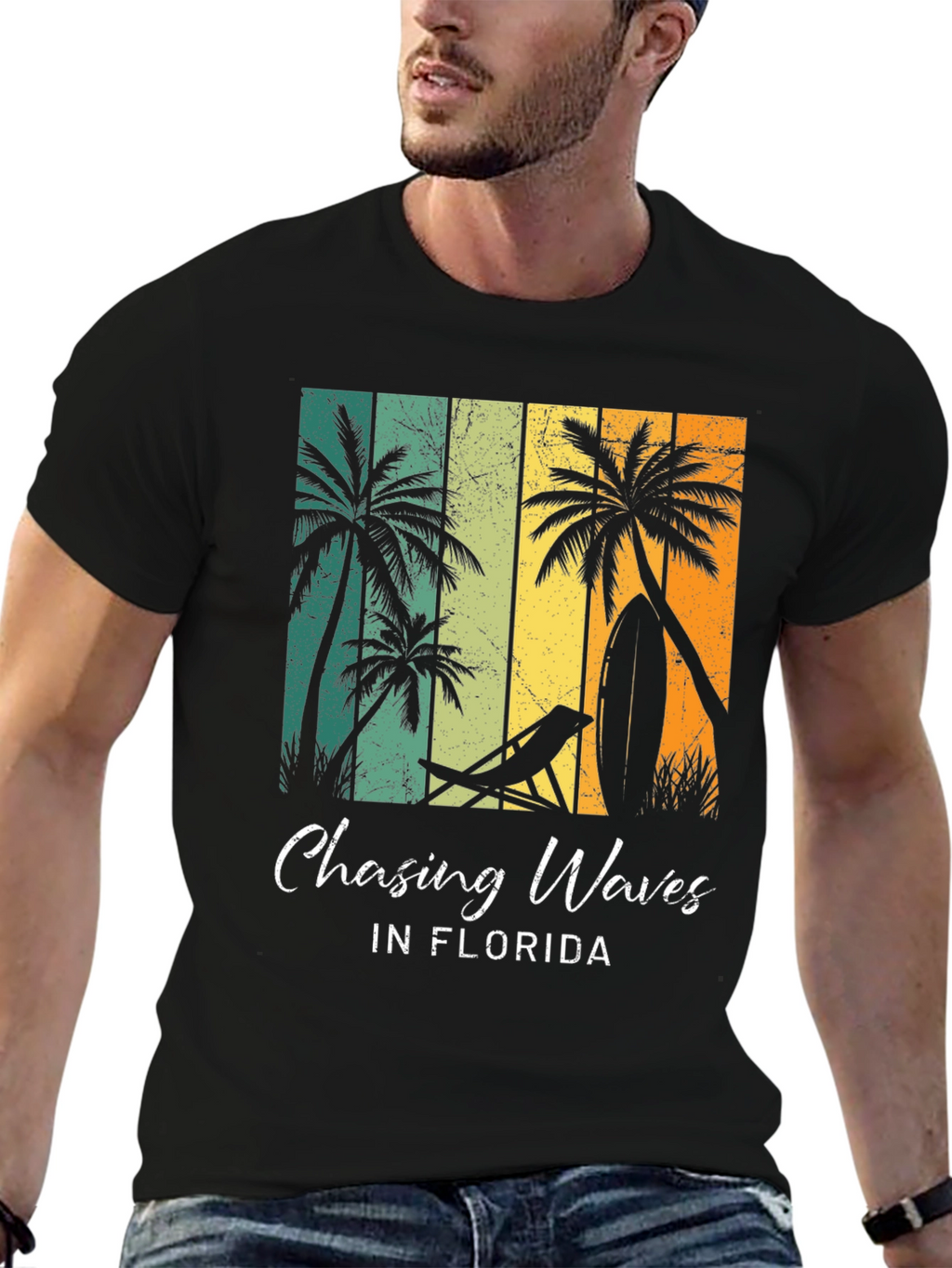 Chasing Waves Florida T-Shirt - Retro Beach Design