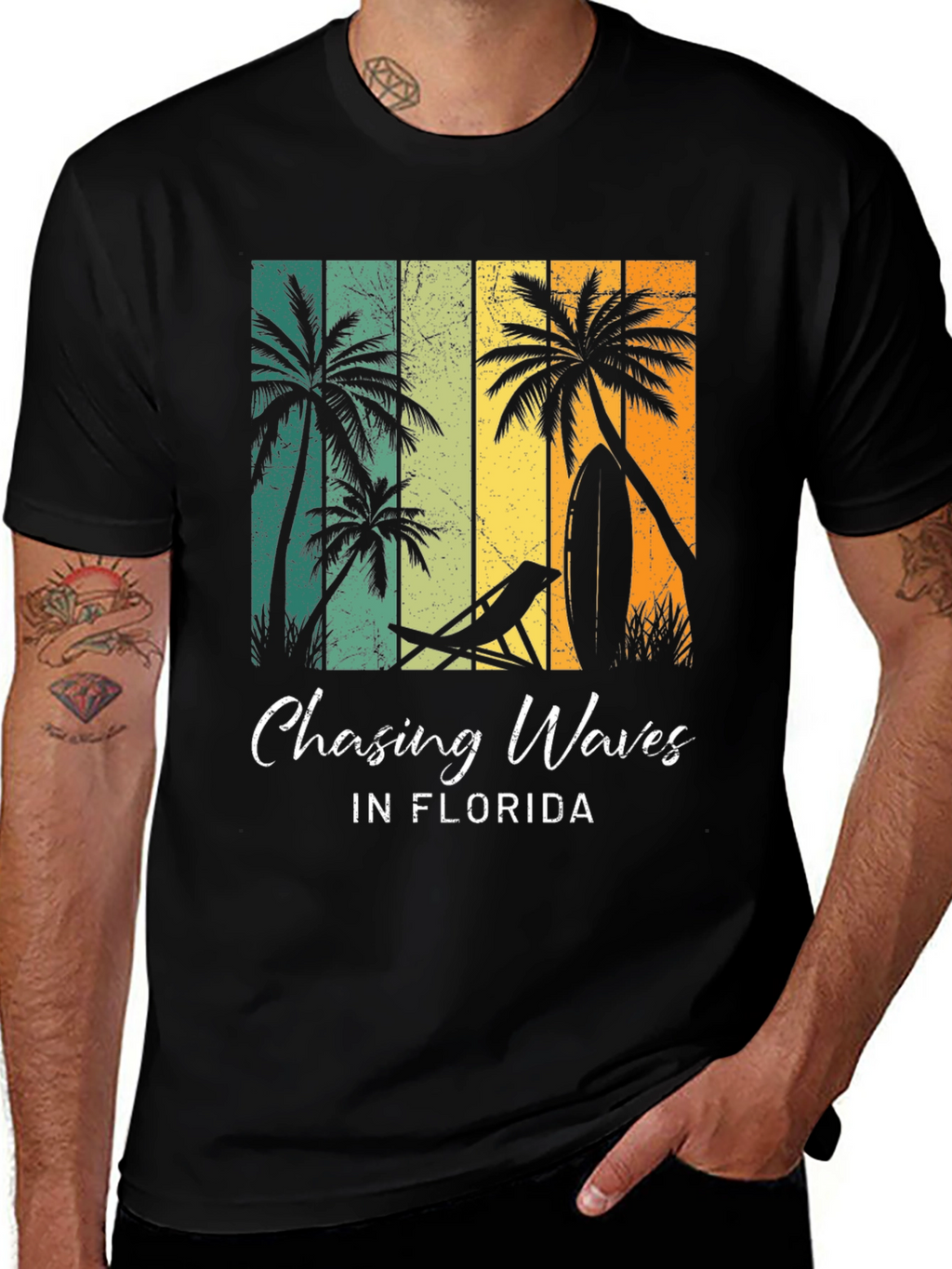 Chasing Waves Florida T-Shirt - Retro Beach Design