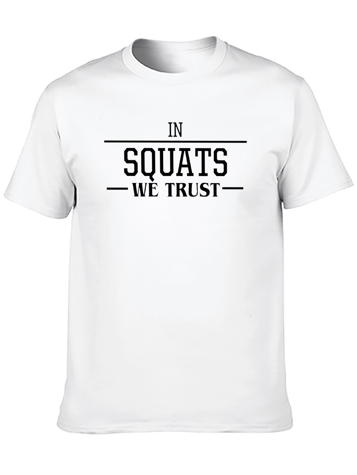 In Squats We Trust - Black Graphic T-Shirt