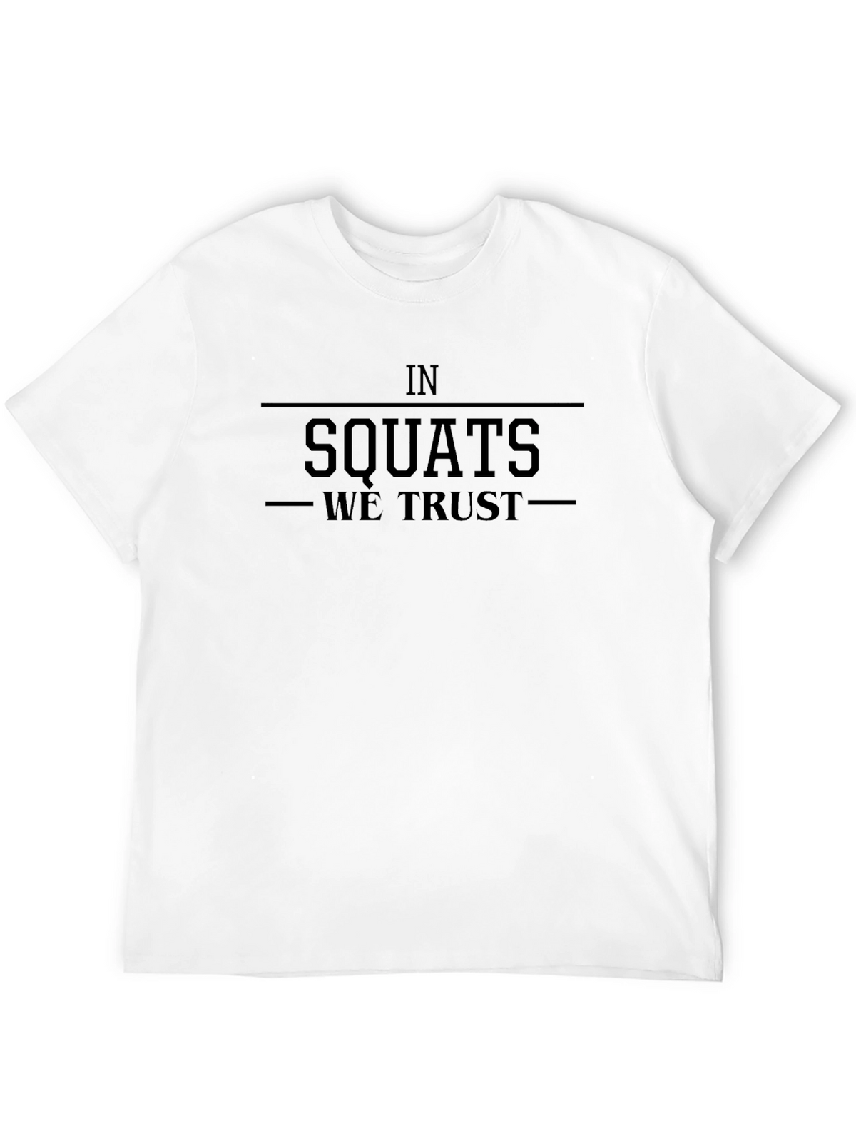 In Squats We Trust - Black Graphic T-Shirt
