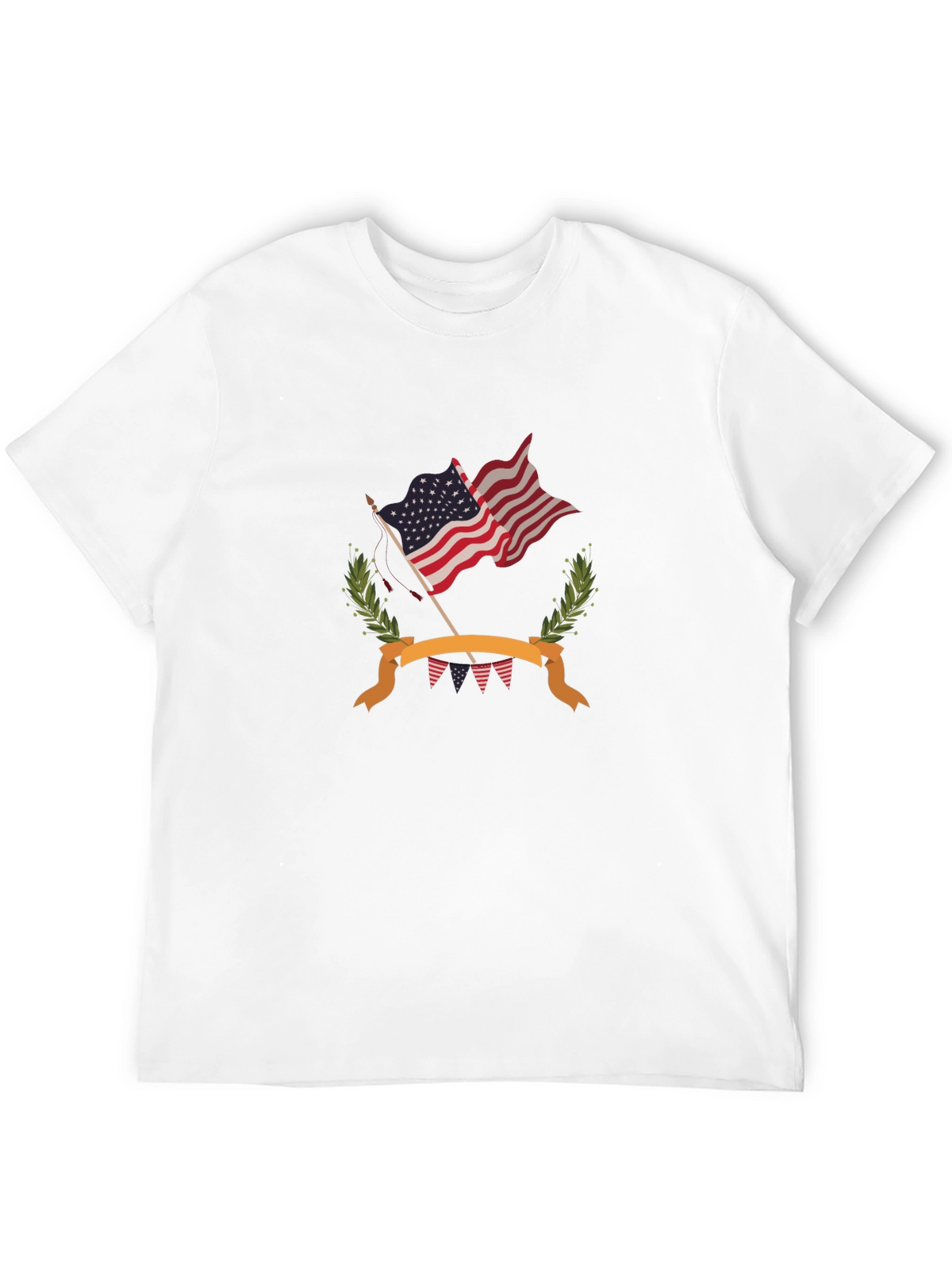 Patriotic USA Flag Graphic Tee - Black Cotton T-Shirt