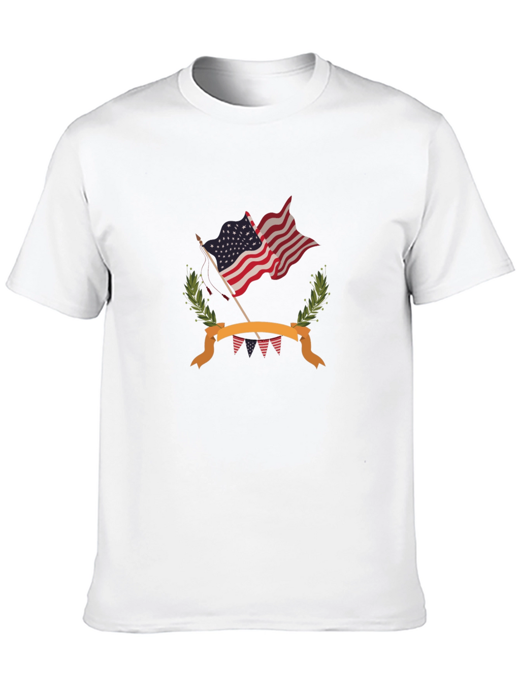Patriotic USA Flag Graphic Tee - Black Cotton T-Shirt