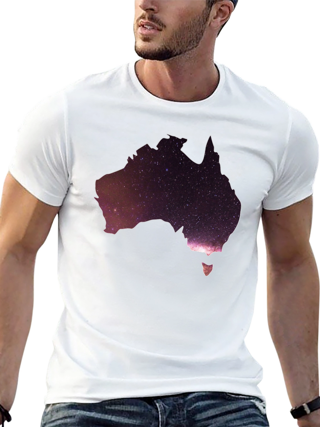 Australia Galaxy T-Shirt - Mens Black Tee