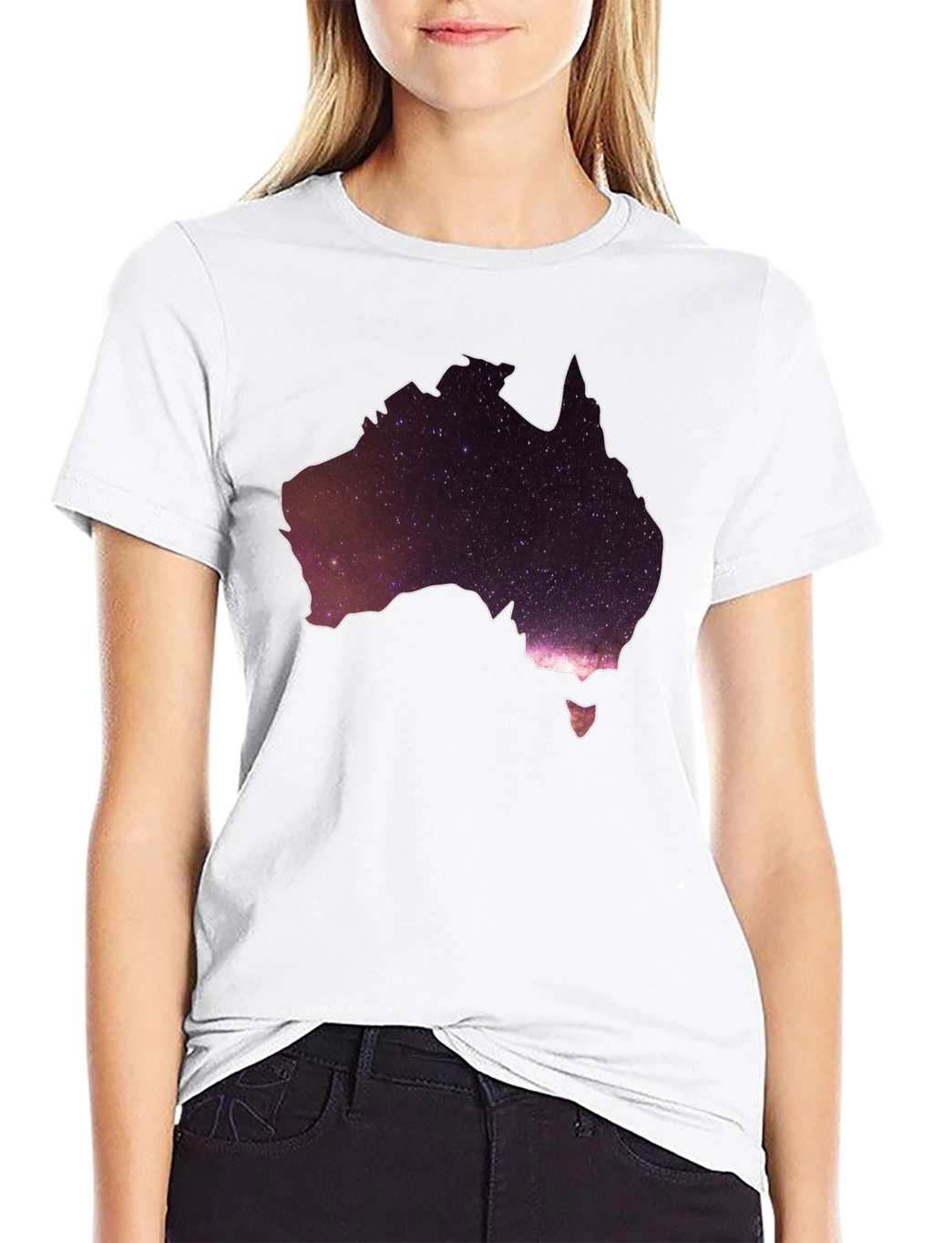 Australia Galaxy T-Shirt - Mens Black Tee