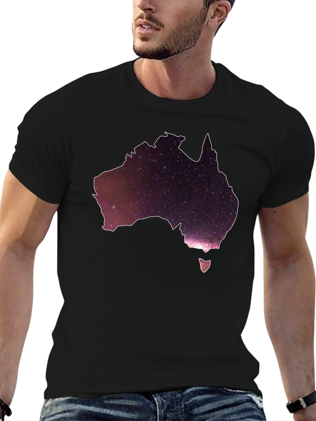 Australia Galaxy T-Shirt - Mens Black Tee