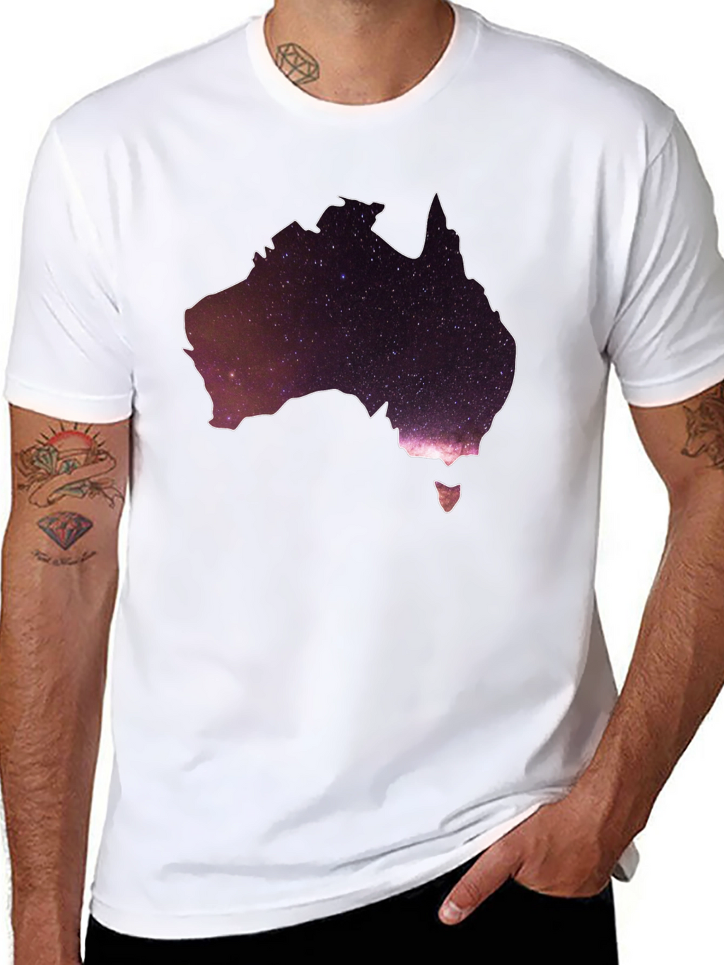 Australia Galaxy T-Shirt - Mens Black Tee