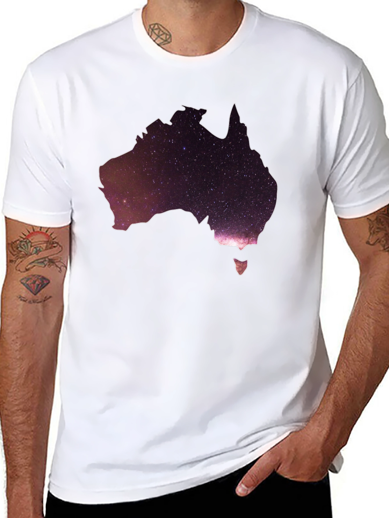 Australia Galaxy T-Shirt - Mens Black Tee
