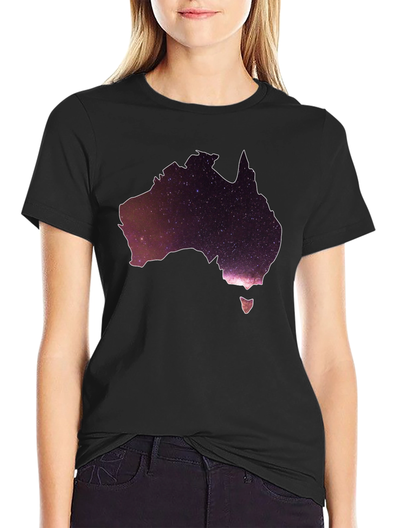 Australia Galaxy T-Shirt - Mens Black Tee