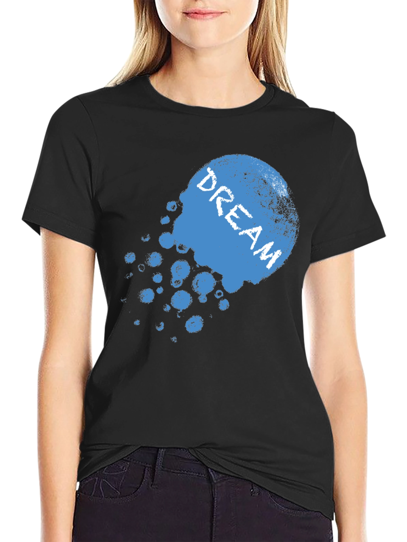 Dream Graphic Print Black T-Shirt