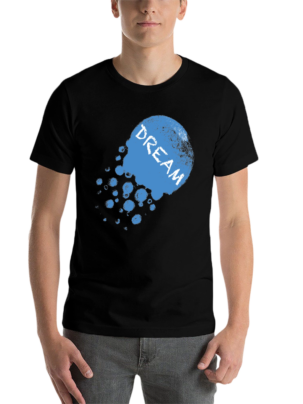 Dream Graphic Print Black T-Shirt