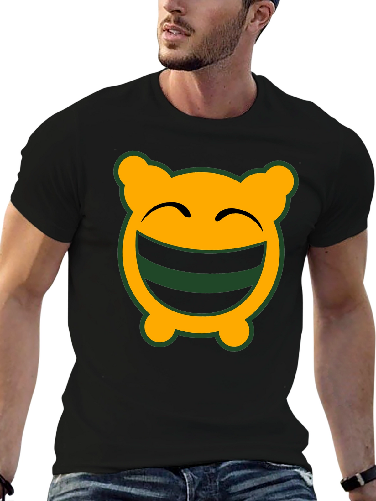 Funny Face Graphic Tee - Black
