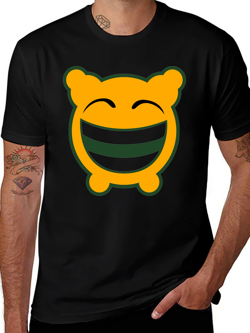 Funny Face Graphic Tee - Black