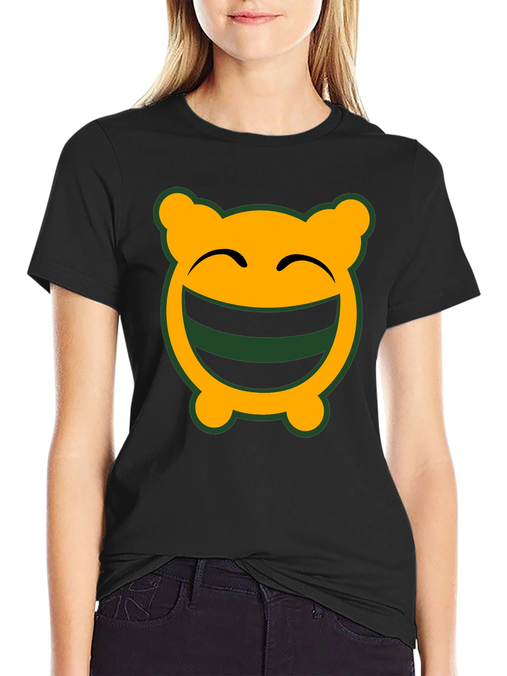 Funny Face Graphic Tee - Black
