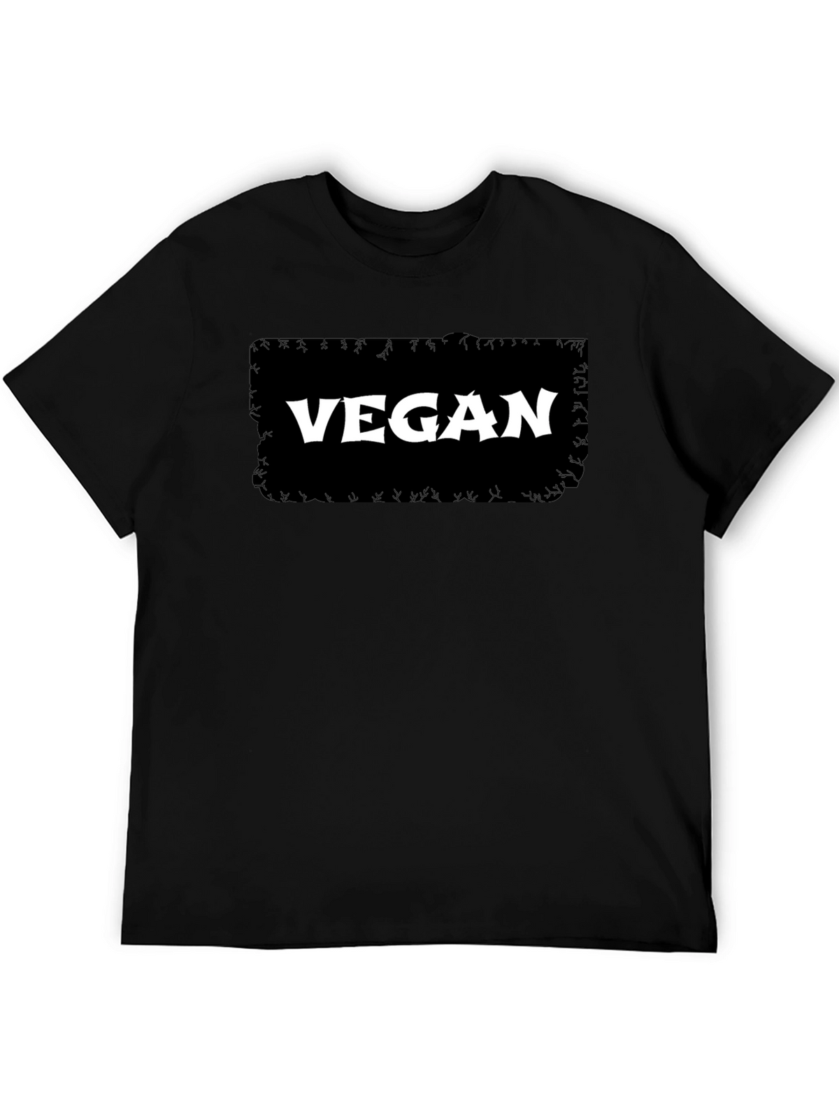 Vegan Graphic T-Shirt - Black Cotton Tee
