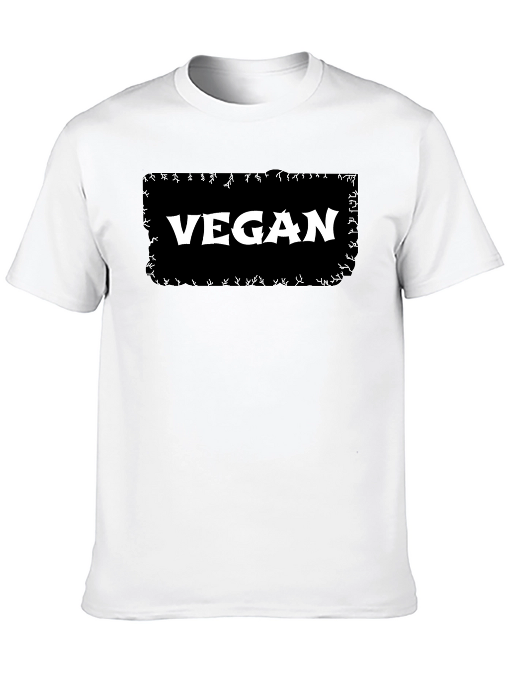 Vegan Graphic T-Shirt - Black Cotton Tee