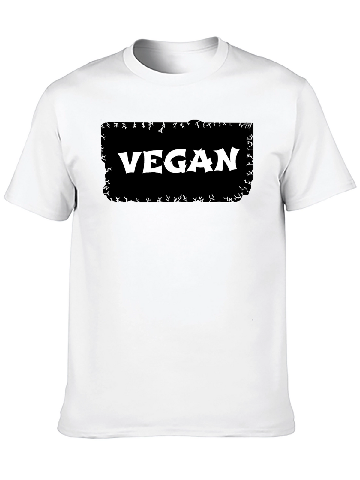 Vegan Graphic T-Shirt - Black Cotton Tee