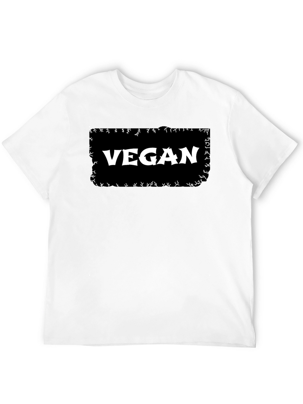 Vegan Graphic T-Shirt - Black Cotton Tee