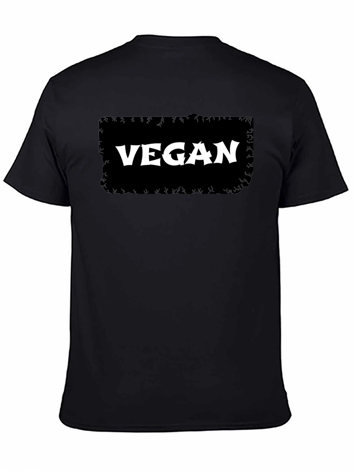 Vegan Graphic T-Shirt - Black Cotton Tee