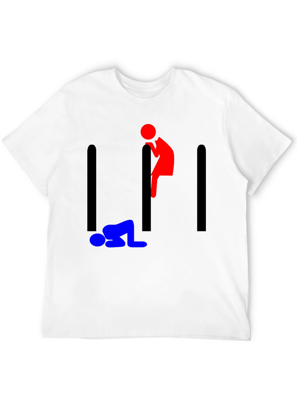 Stick Figure Prison Humor Graphic Tee