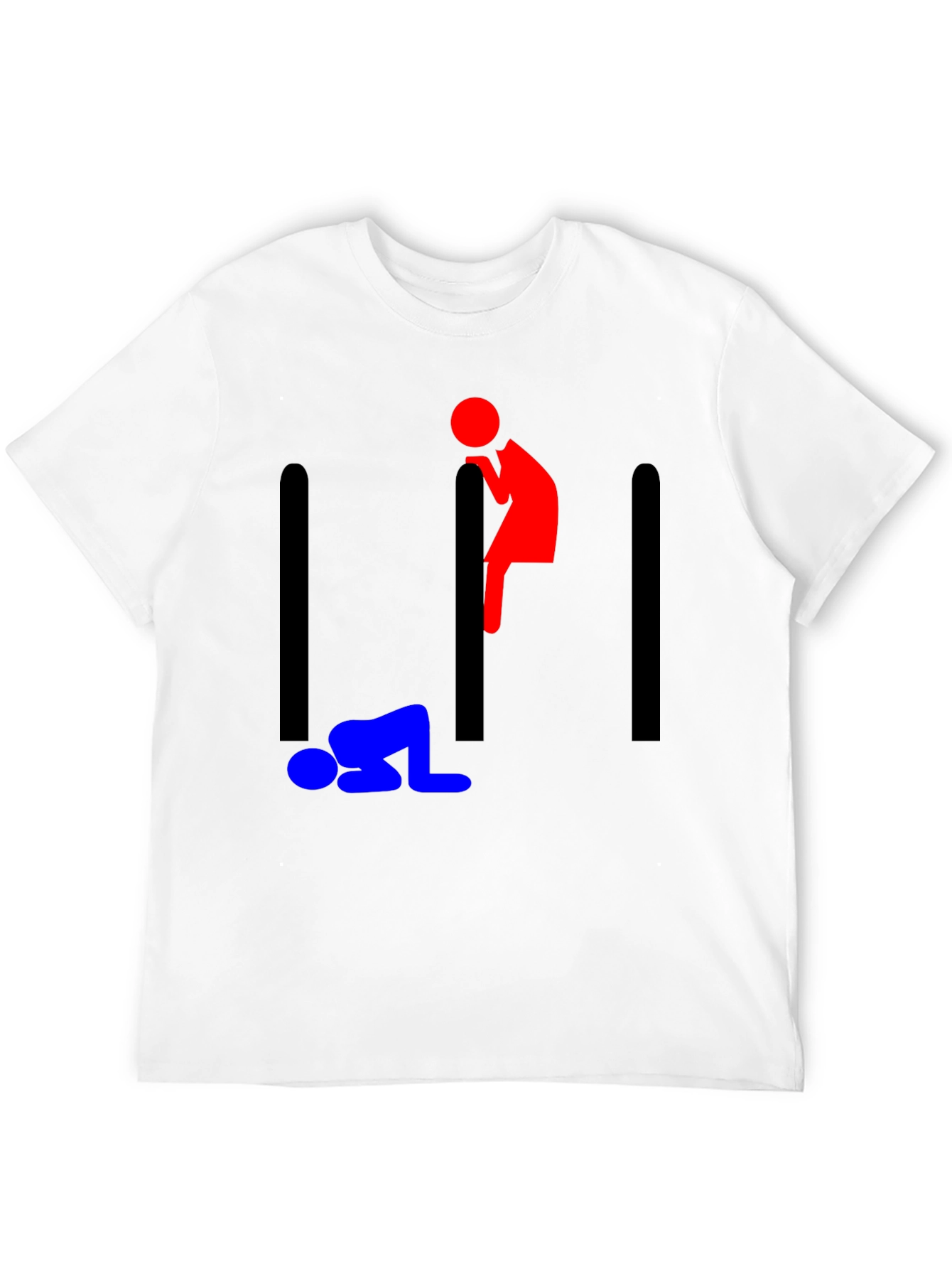 Stick Figure Prison Humor Graphic Tee
