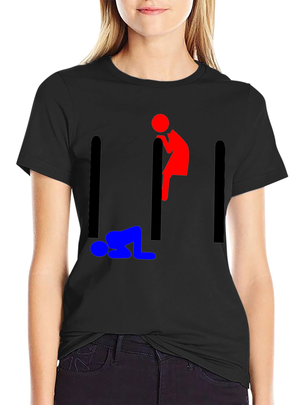 Stick Figure Prison Humor Graphic Tee