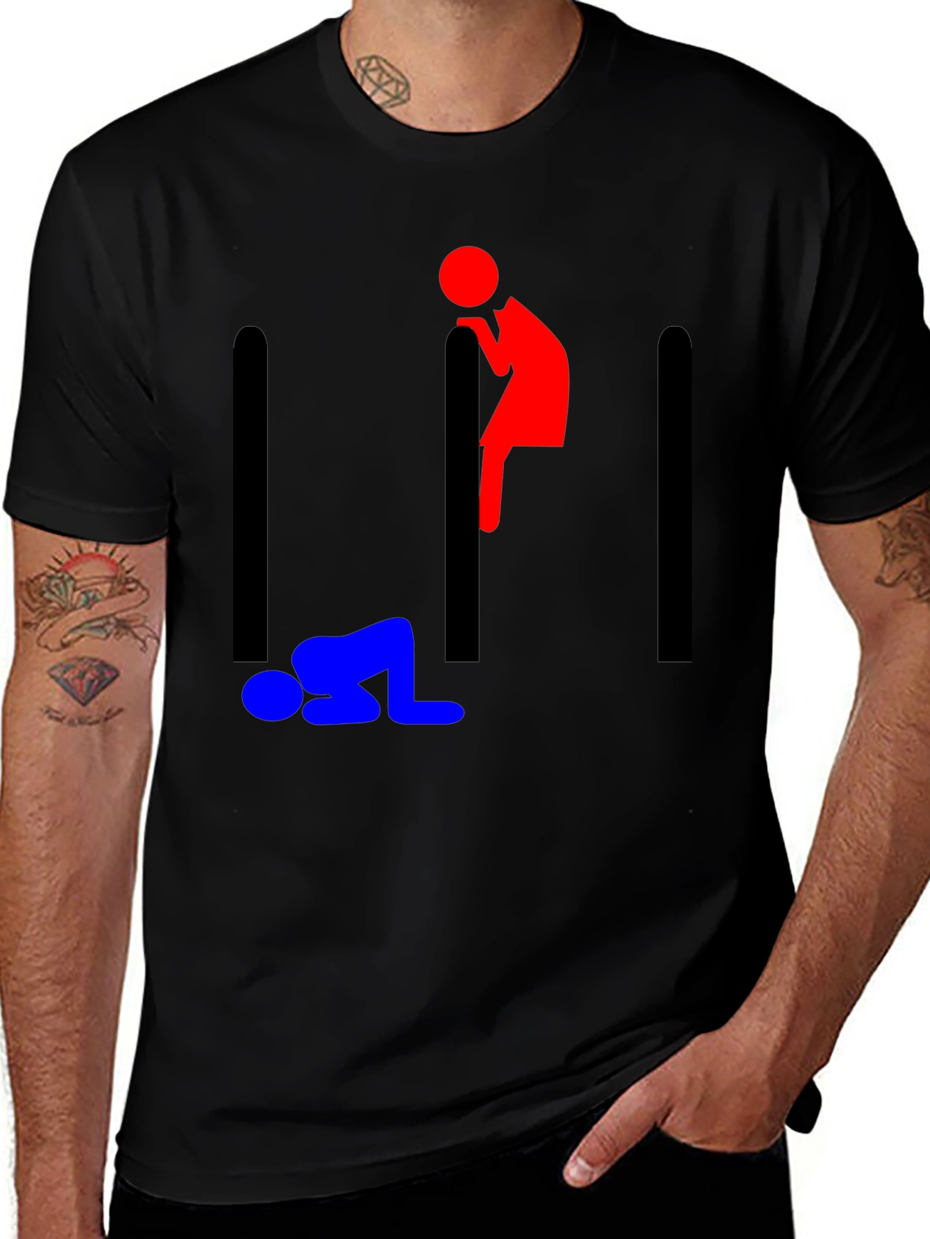 Stick Figure Prison Humor Graphic Tee
