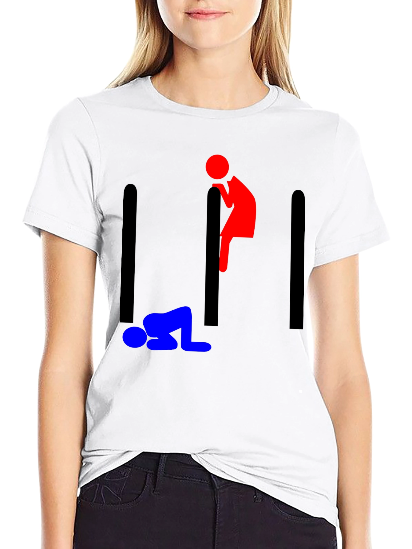 Stick Figure Prison Humor Graphic Tee