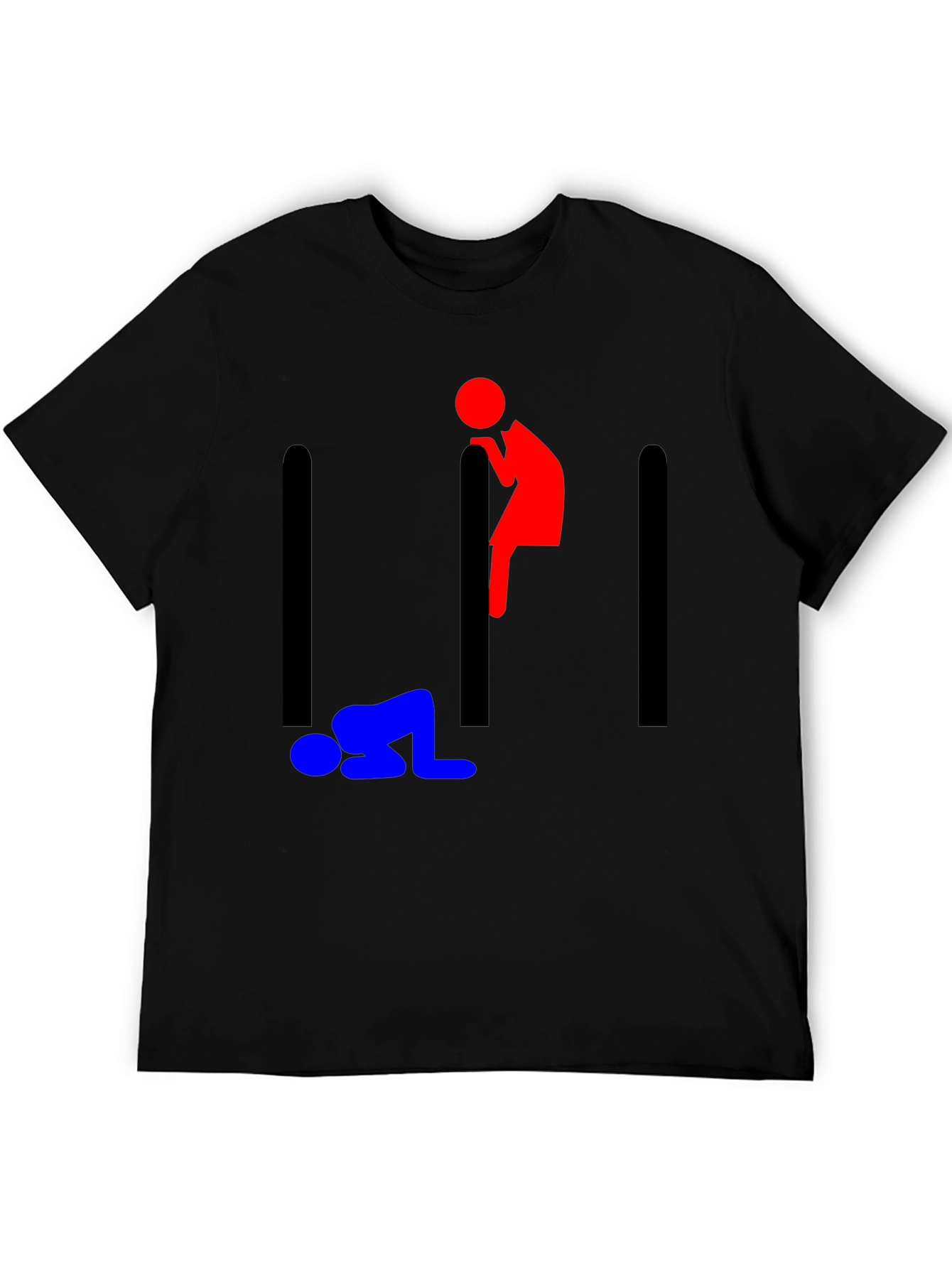 Stick Figure Prison Humor Graphic Tee