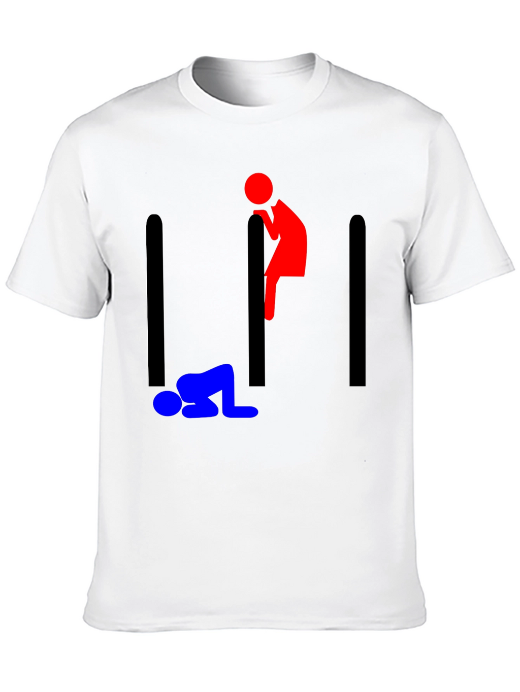 Stick Figure Prison Humor Graphic Tee