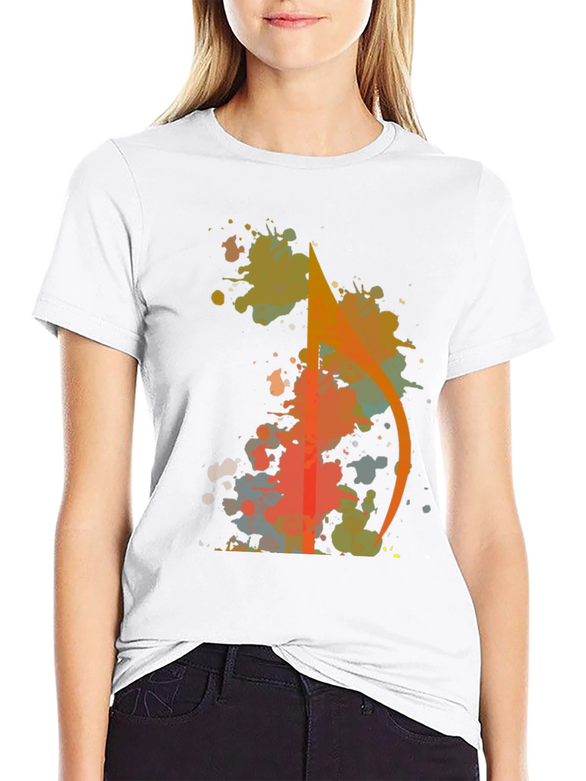 Abstract Arrow Splatter Graphic Tee