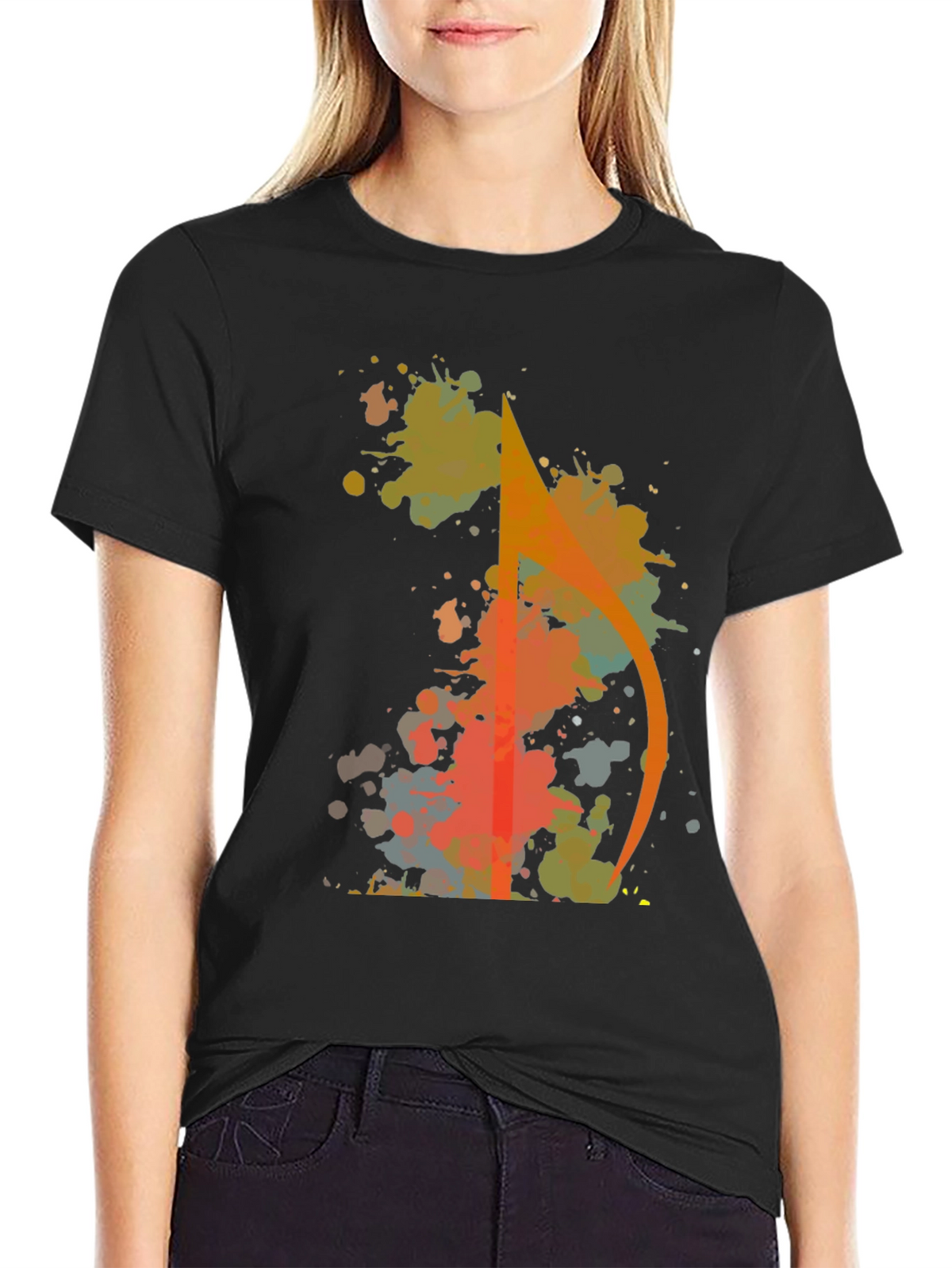 Abstract Arrow Splatter Graphic Tee