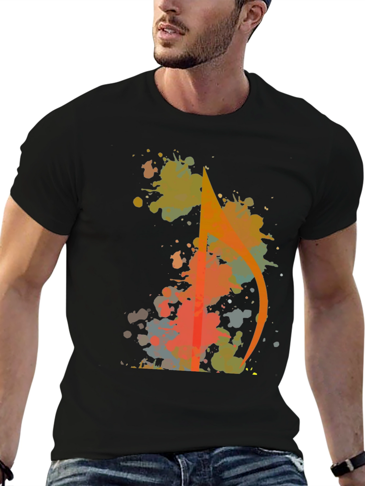 Abstract Arrow Splatter Graphic Tee