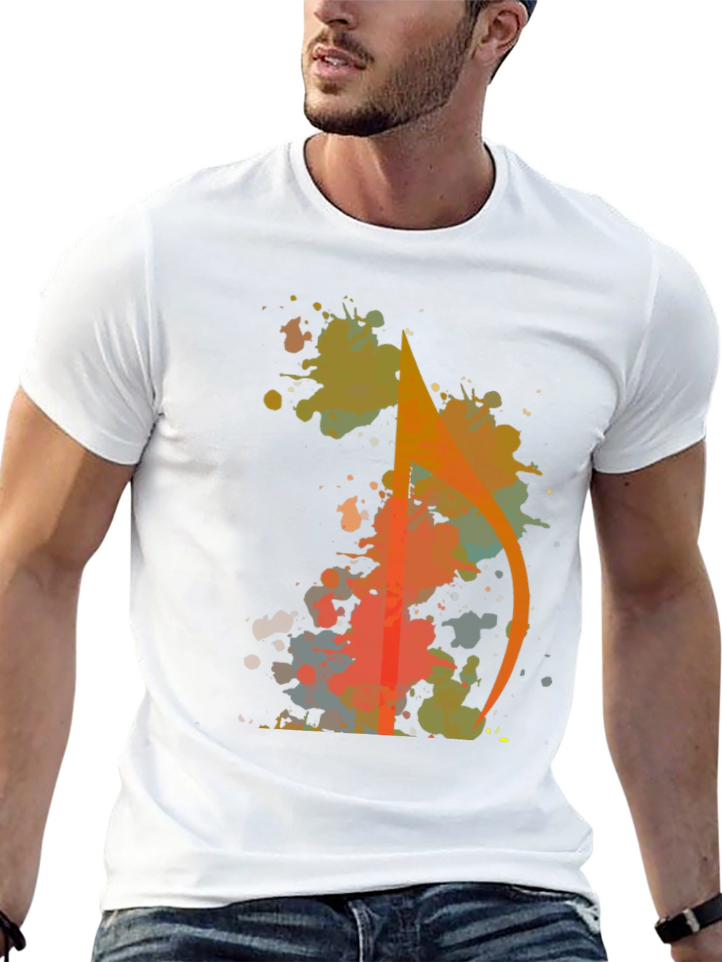 Abstract Arrow Splatter Graphic Tee