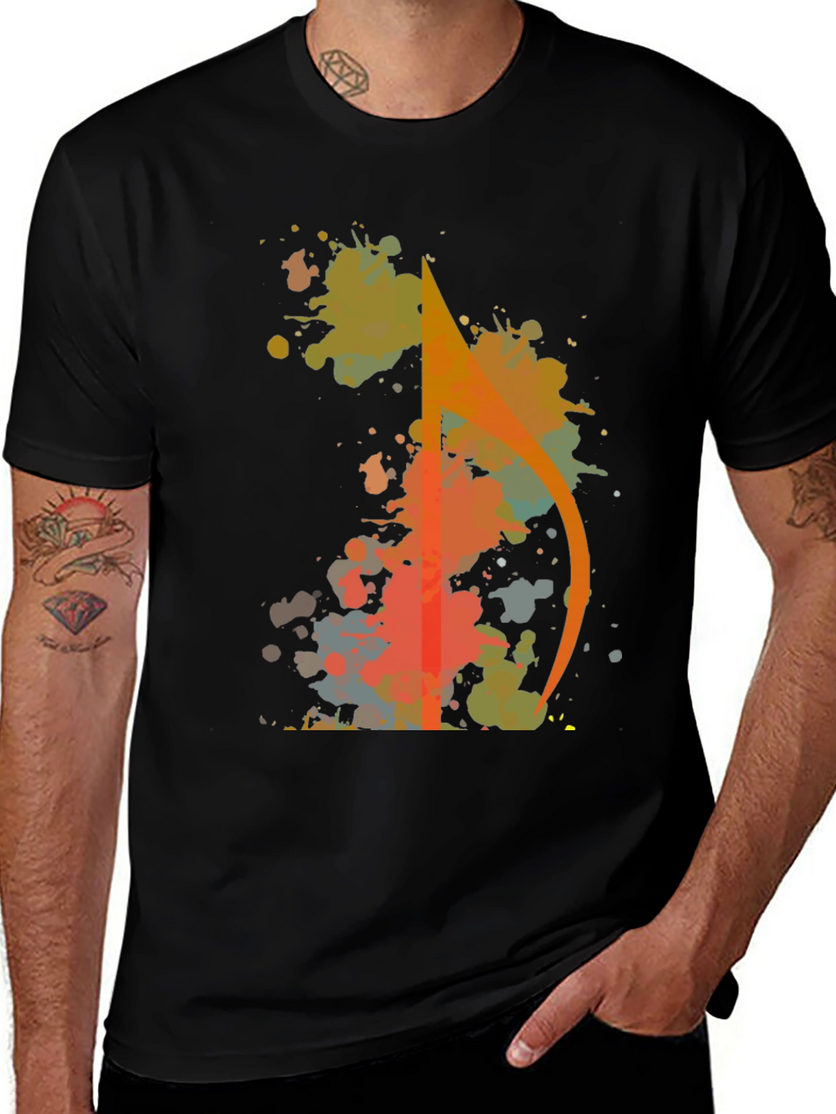 Abstract Arrow Splatter Graphic Tee
