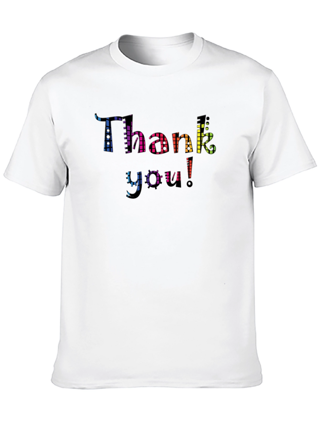 Thank You Rainbow Graphic Black T-Shirt