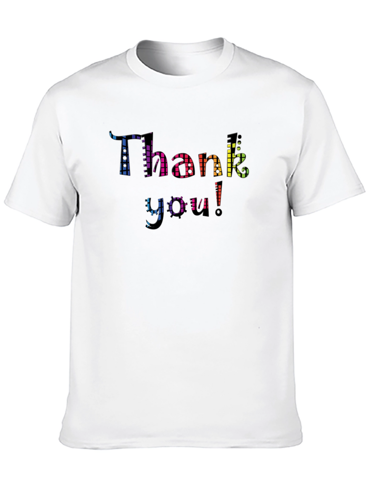 Thank You Rainbow Graphic Black T-Shirt