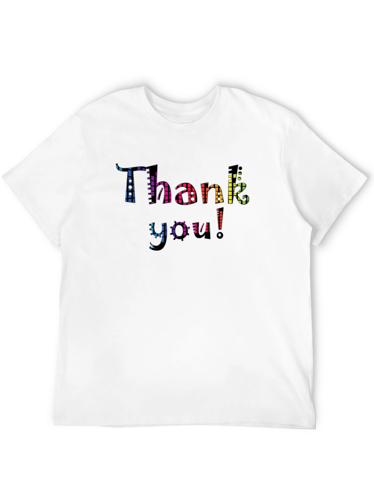 Thank You Rainbow Graphic Black T-Shirt
