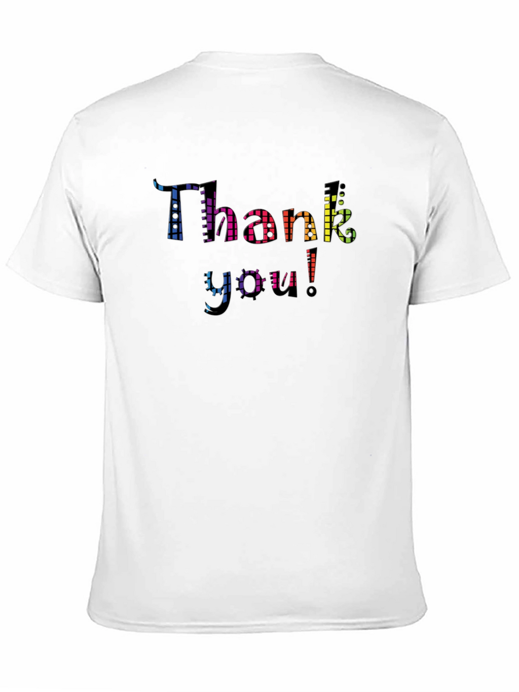 Thank You Rainbow Graphic Black T-Shirt