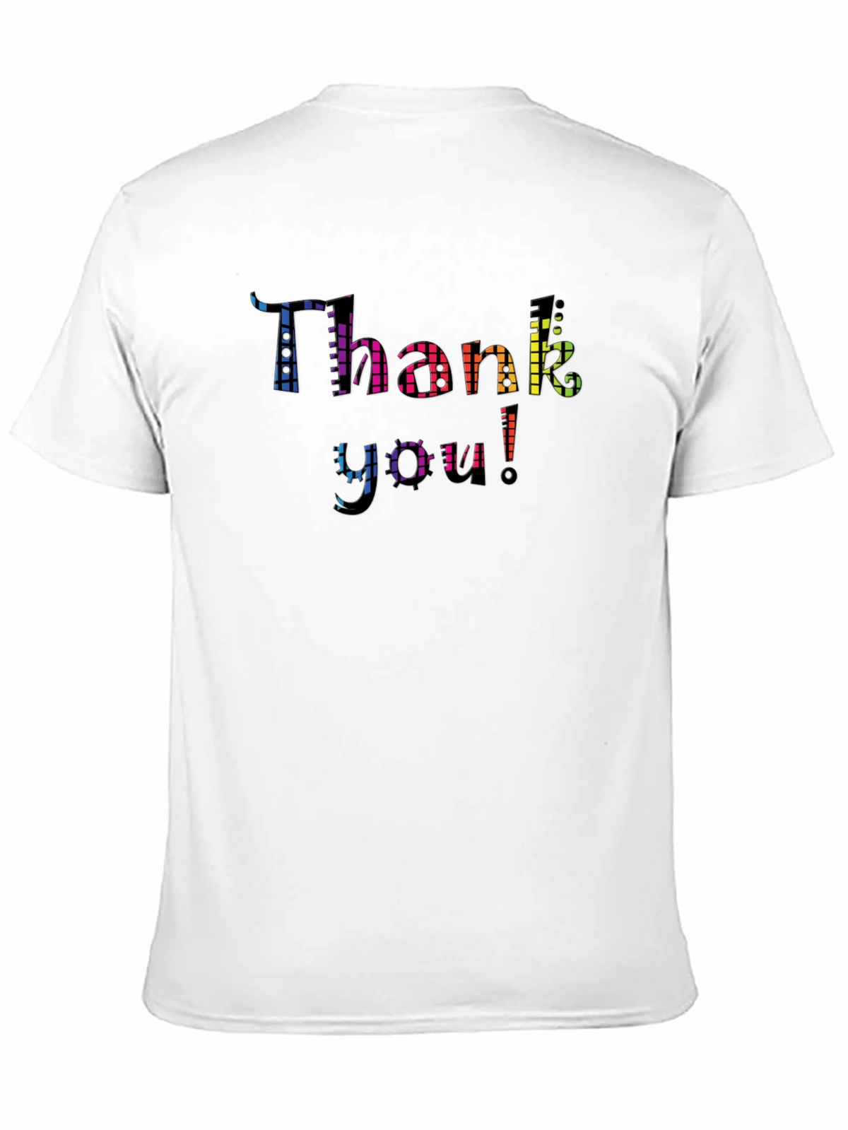 Thank You Rainbow Graphic Black T-Shirt