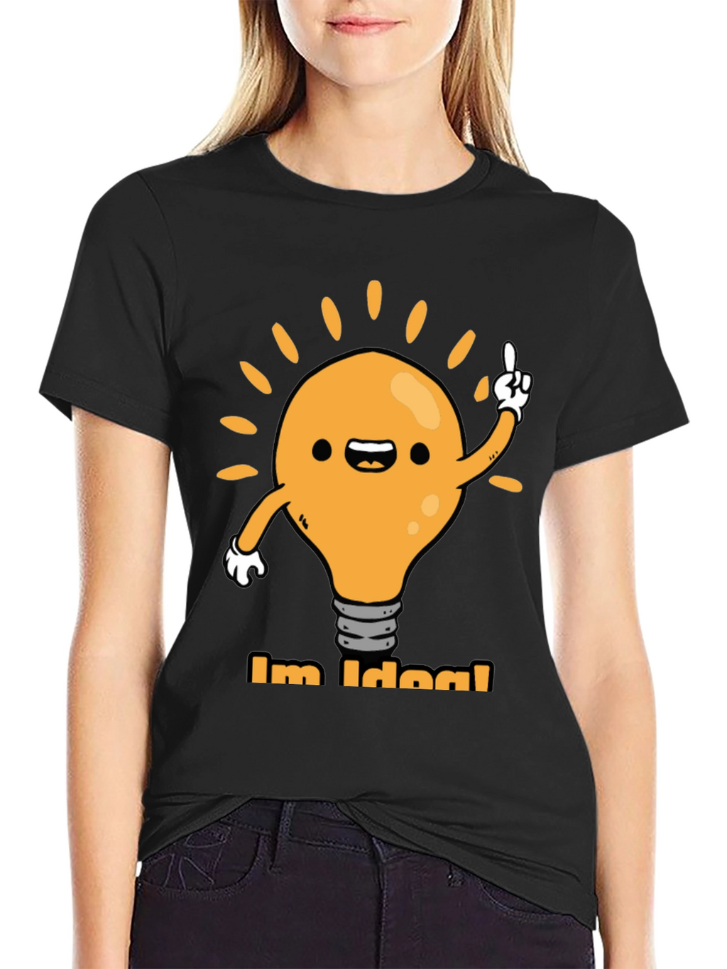Im Idea! Graphic Tee - Black Cotton T-Shirt