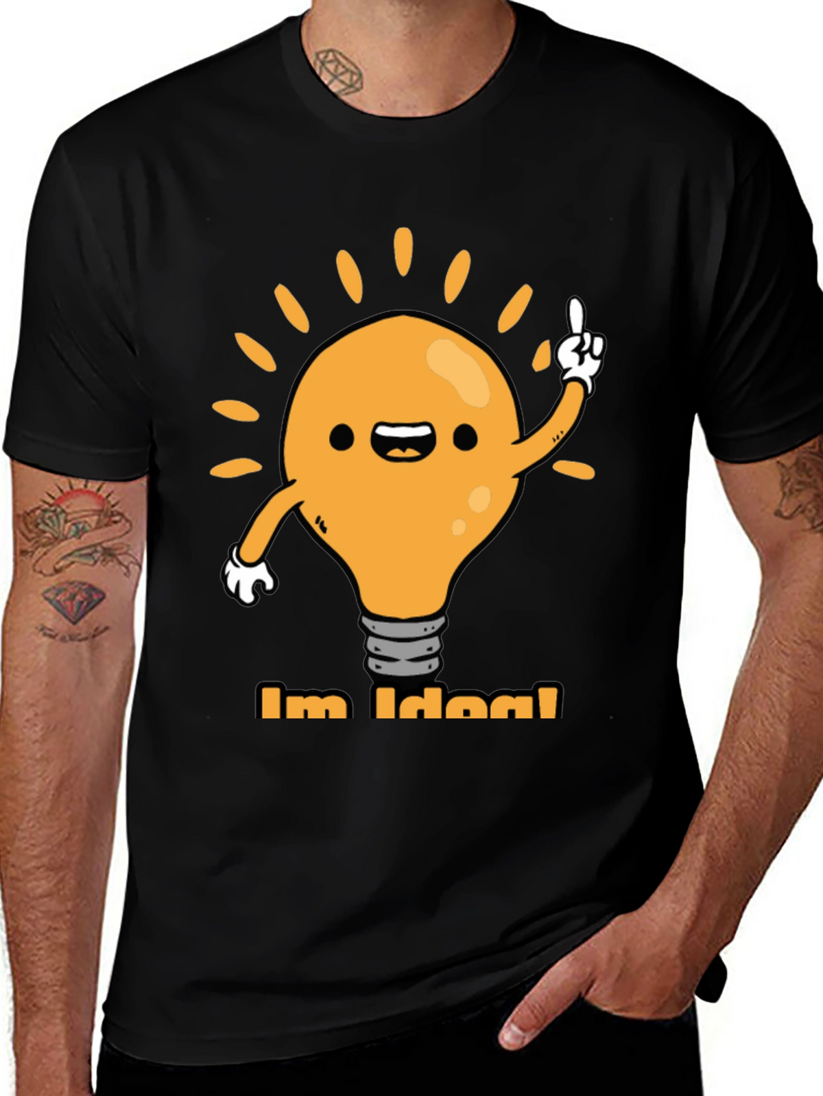 Im Idea! Graphic Tee - Black Cotton T-Shirt
