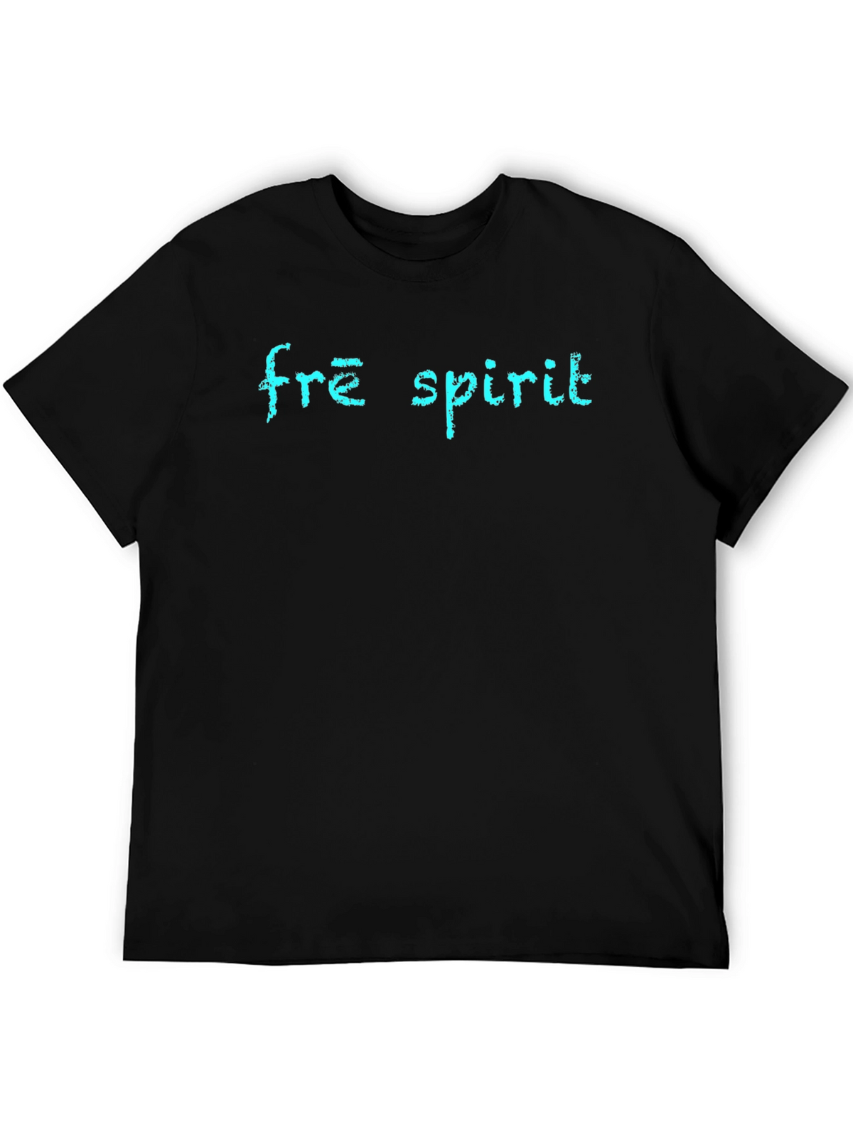 Free Spirit Graphic Print Black T-Shirt