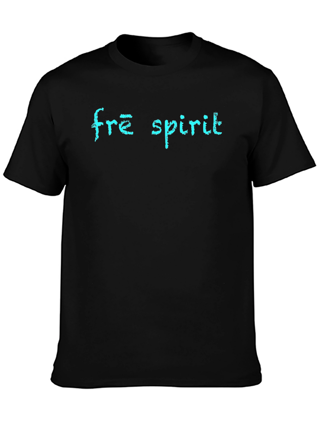 Free Spirit Graphic Print Black T-Shirt
