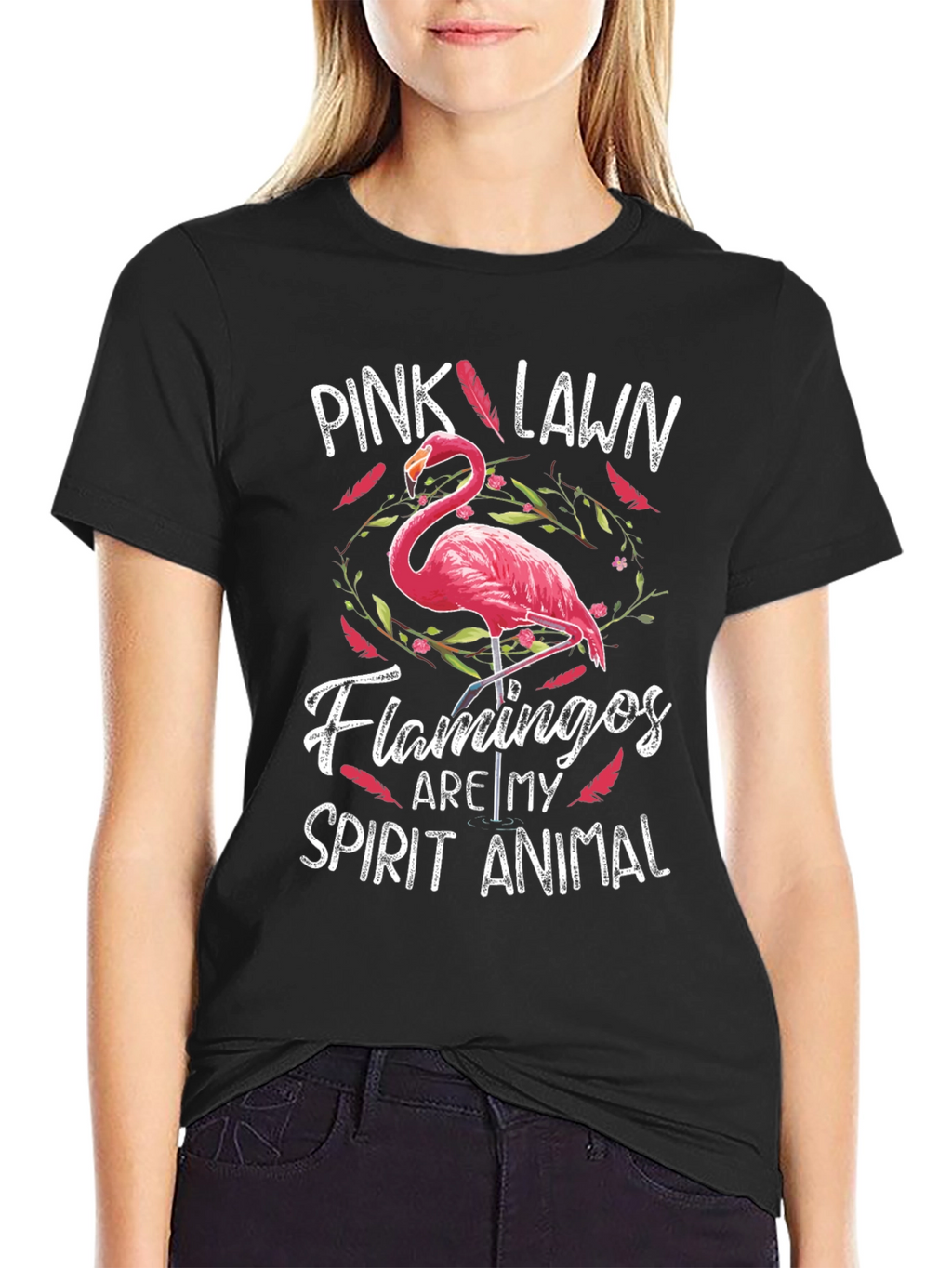 Pink Lawn Flamingos Spirit Animal T-Shirt