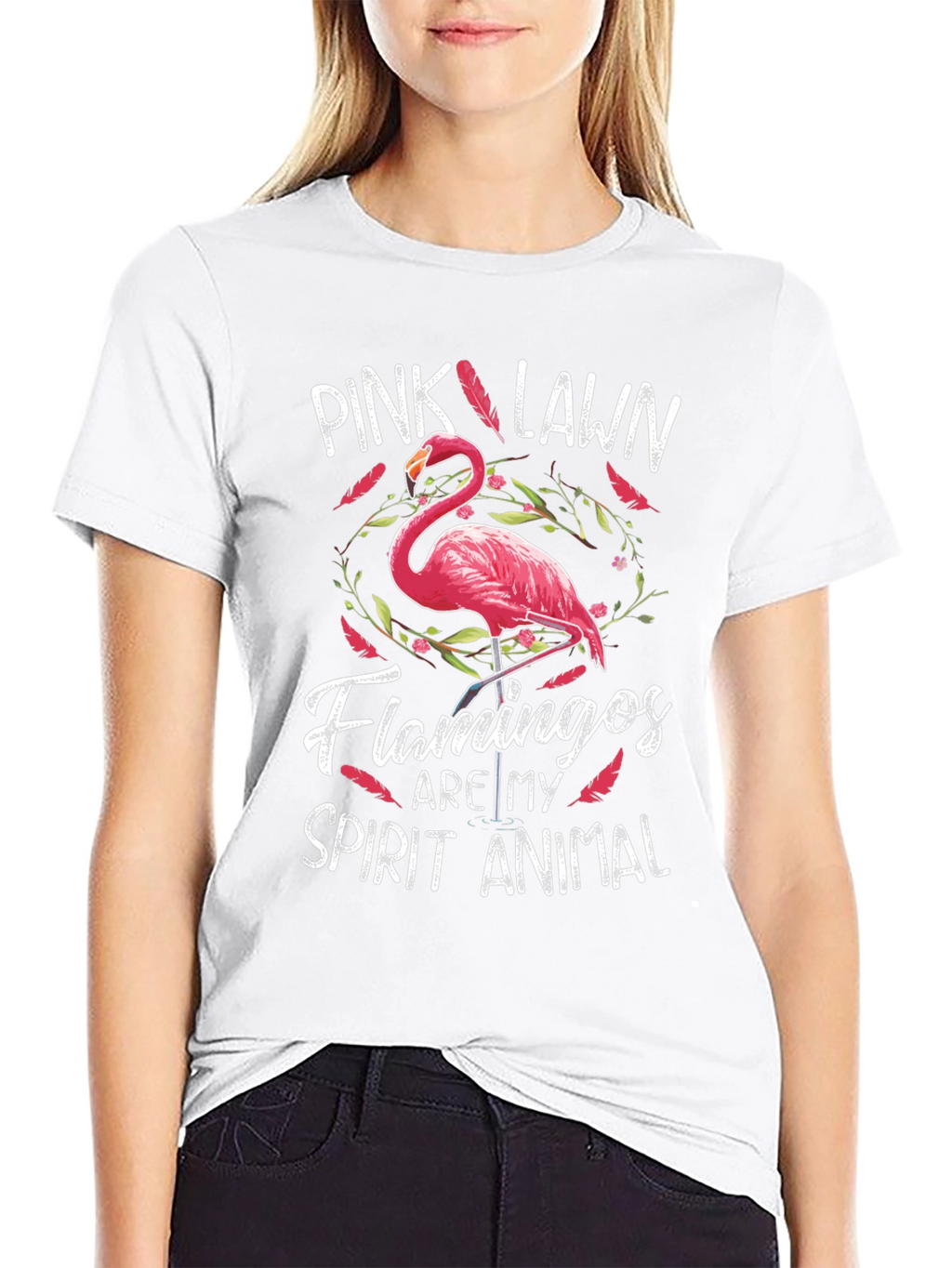 Pink Lawn Flamingos Spirit Animal T-Shirt