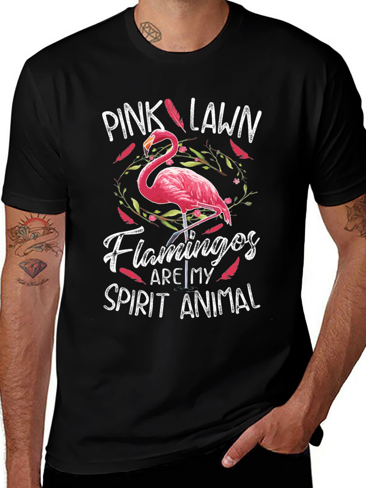 Pink Lawn Flamingos Spirit Animal T-Shirt