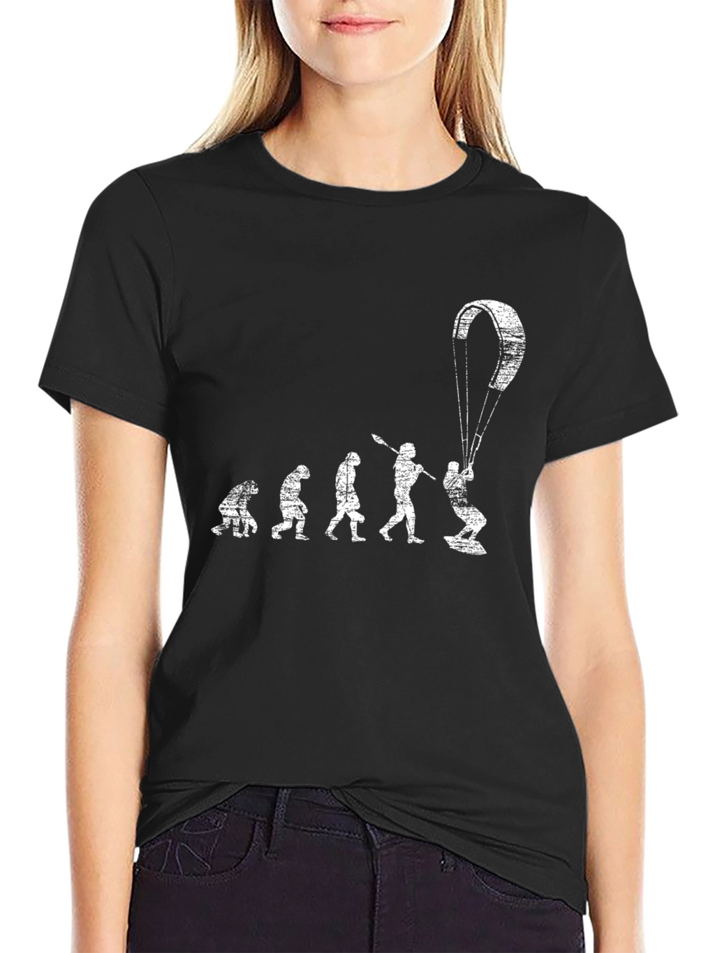 Kitesurfing Evolution T-Shirt - Black