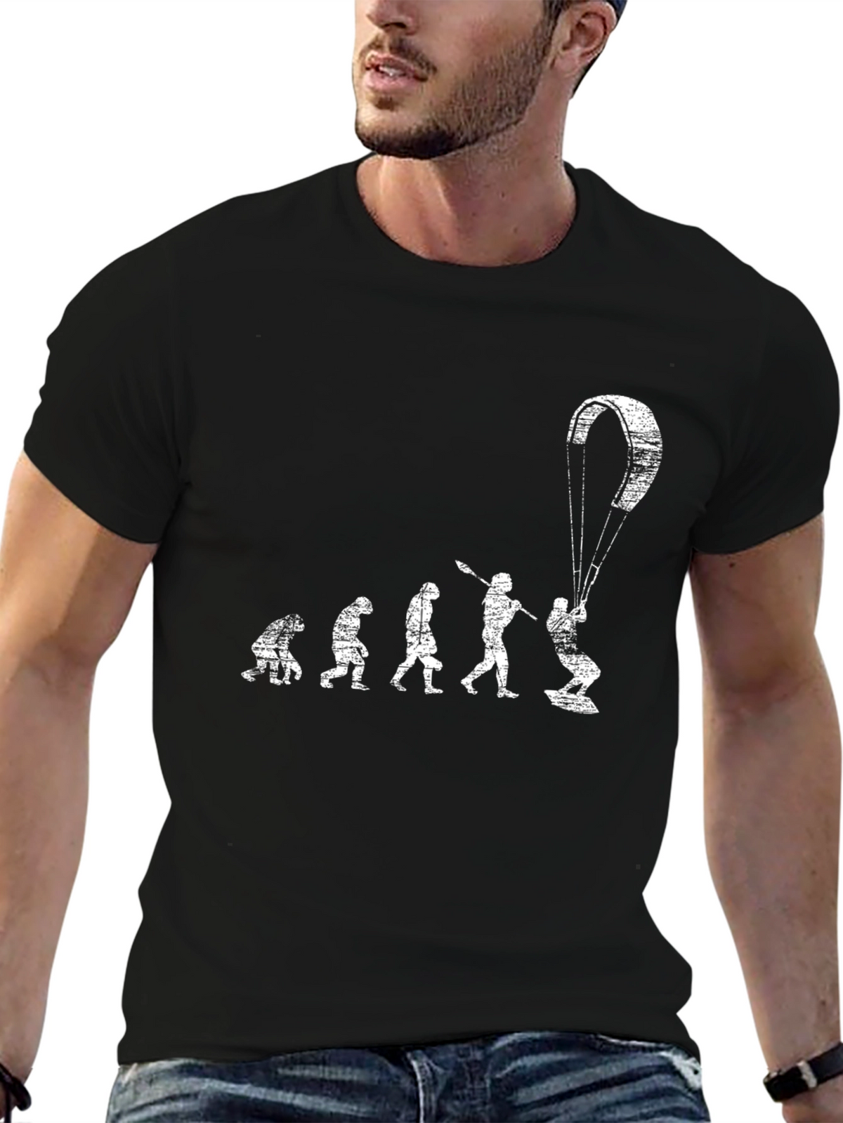 Kitesurfing Evolution T-Shirt - Black